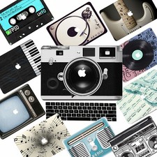 Music Element Matte Painted Hard Cut Case KB Cover For New Macbook Air Pro M1 M2