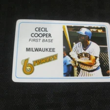 1981 Permagraphics credit card Perma Graphics Cecil Cooper Brewers