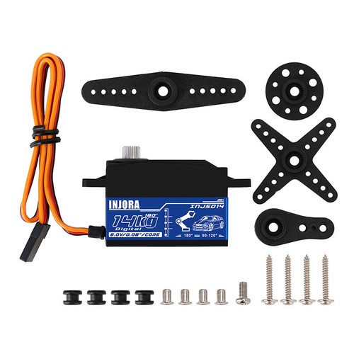 INJORA Metal Gear 14KG 180° Digital RC Servo for 1/10 On-Road Touring Drift Car - Picture 5 of 11