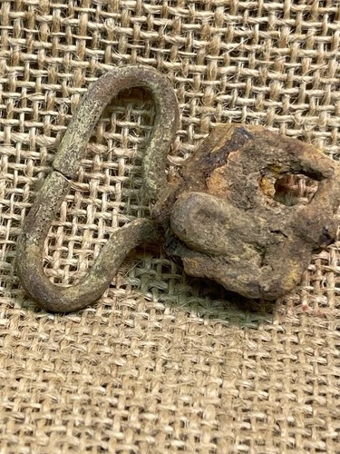 Dug Civil War Knapsack Hook Locked In A Cartridge Box Buckle Never Removed Cool