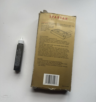 Spartan by Hi-Tech VHS Video Head Cleaner Wet-Type Cassette HC-8V w/ Fluid