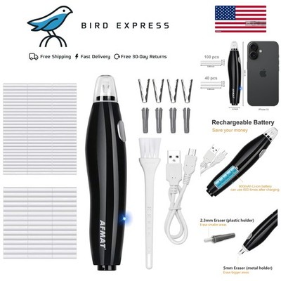 Electric Eraser for Artists Rechargeable Kit with 140 Refills for Drafting
