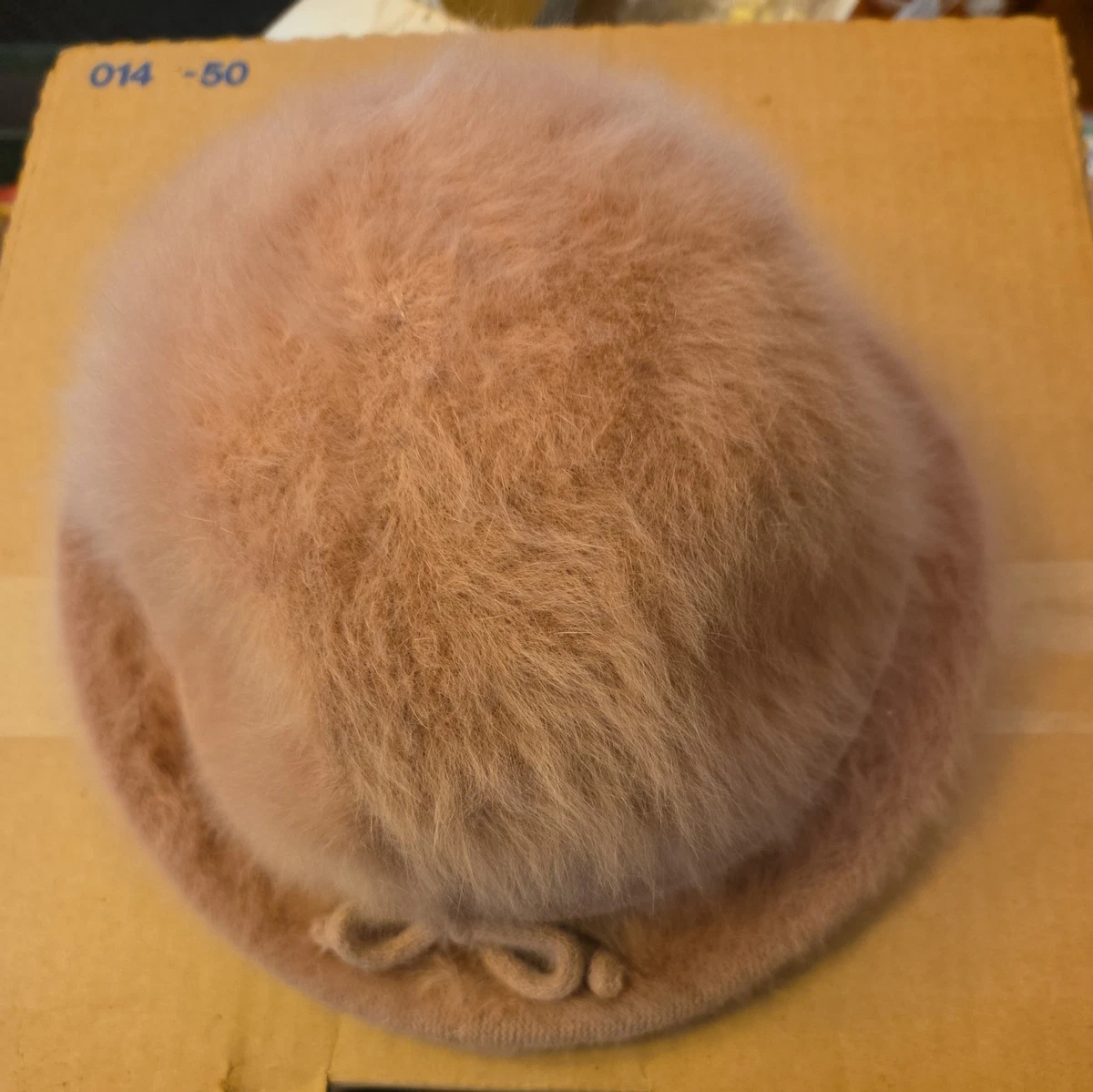 Michael Terre Pillbox Hat Womens Cream Angora Souffle Fur Southern California Angora One Size Vintage Hats for Women for sale | eBay main image 4