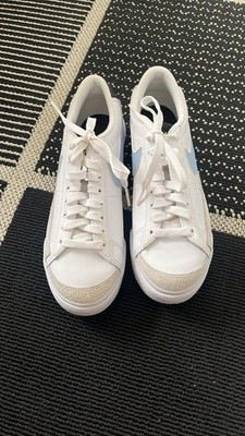 Nike Blazer Platform Low Women's Sneakers White Cobalt Bliss Lace Up FJ0738-100