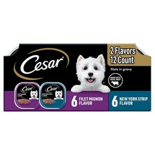 Filets in Gravy Beef Flavor Variety Adult Wet Dog Food 3.5 oz Trays 12 Pack 8.64 per gallon