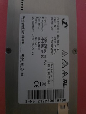 Eltek Flatpack S Rectifier Module 48/1800 HE Part # 241122.125