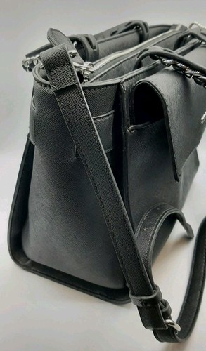 Steve Madden Satchel Crossbody Purse Bag Top Handles Removable Strap Large Vegan - Picture 4 of 8
