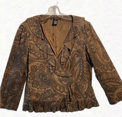The Wrights Women's Leather Jacket Fine Soft Suede,  Size 12 Excellent Condition