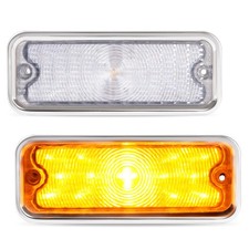 Led Stainless Parking Light Lamp Trim For Chevy Gmc Truck 1973-1980 Clear Lens Led Stainless Parking Light Lamp Trim For Chevy Gmc Truck 1973-1980 Clear Lens