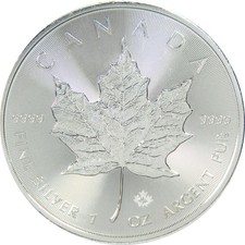 2020 Canada 5 1 oz Silver Maple Leaf BU Brilliant Uncirculated Coin