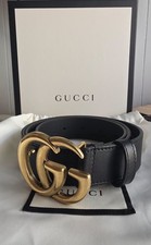 Gucci GG Marmont Belt 85/34 Black Leather Standard 414516
