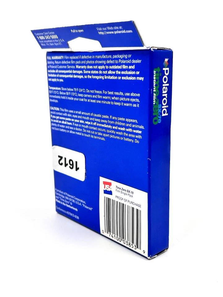 Polaroid Time Zero SX-70 Land Instant Film 10 Pack EXPIRED 08/99 NEW SEALED - Image 3 of 4