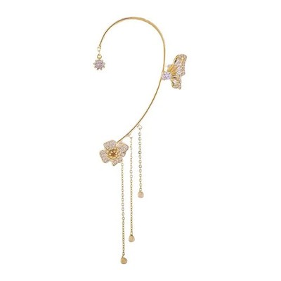 Fashion Forward Schmetterling Blume Quaste Ohrringe für Frauen bequem und schic