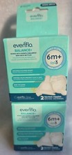 2 NEW 2pk Evenflo Balance Wide Neck Balance Plus Vented Nipples, 6M Fast Flow