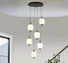 6-Light Dimmable Integrated LED Black Farmhou...