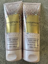 Set Of 2 - Bath  Body Works Champagne Toast Body Cream 8 ounces 2026 Bottles