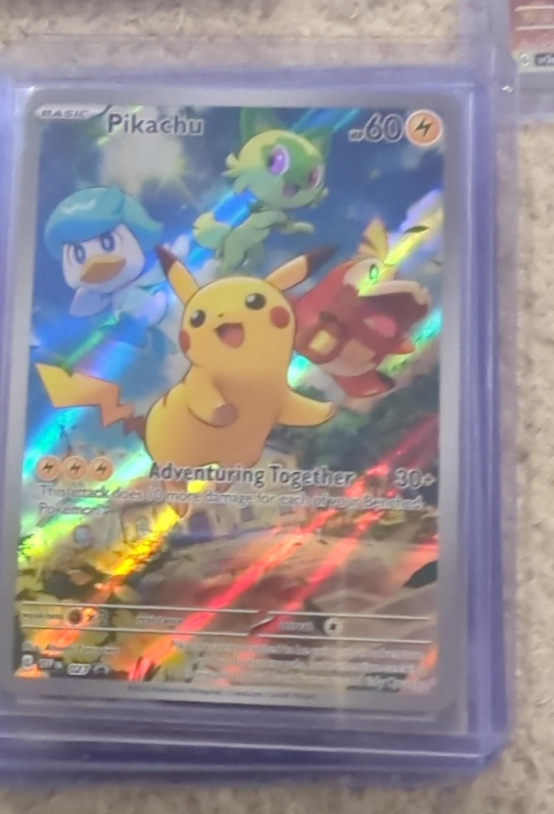 Pikachu -  (Pokemon Center Exclusive) 027 Sv: Scarlet & Violet Promo Cards Holo