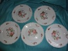 5-Vintage Arcopal Arc France Provincial Floral 10" Dinner Plates scalloped edge — photo 1
