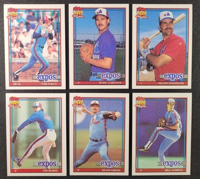 Topps 1991 Montreal Expos Full Team Set Larry Walker Moises Alou 31 Cards
