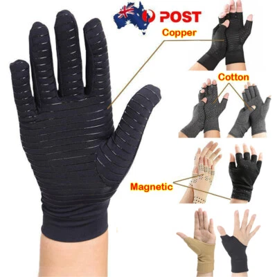 Medical Arthritis Gloves Copper/Cotton/Magnetic Compression Wrist Brace Sleeve - image 1 of 4