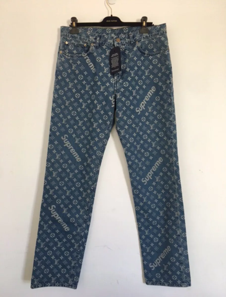 Supreme x Louis Vuitton Jacquard Denim 5-Pocket Monogram Jeans