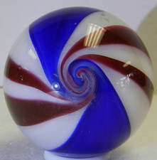 17465m 1.31 Inches Handmade Contemporary Peppermint Swirl Marble