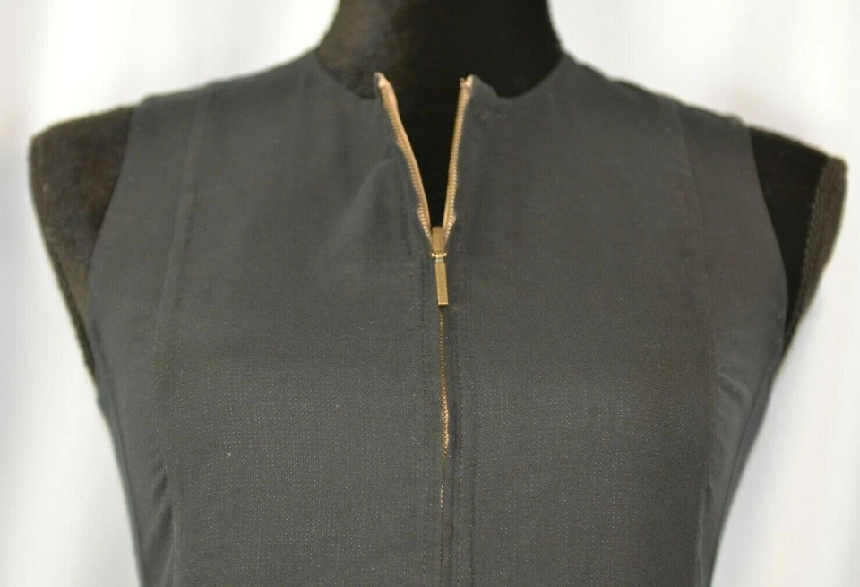 Vestido para mujer Akris sin mangas talla 2 cremallera frontal mezcla de algodón reversible? Carrera Foto 3 de 4