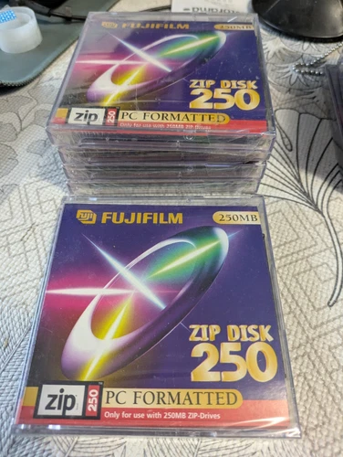 Lot 5 disques ZIP Fujifilm 250mb