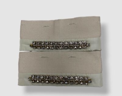 Max Mara Women's Beige Cavallo Detachable Rhinestone Cuffs