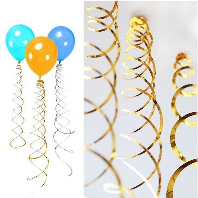 Pack Of 6 Ceiling Swirl Hanging Spiral Decoration Birthday
