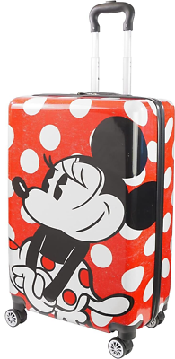 FUL Disney Minnie Mouse Piece Rolling Luggage Hardshell Suitcase