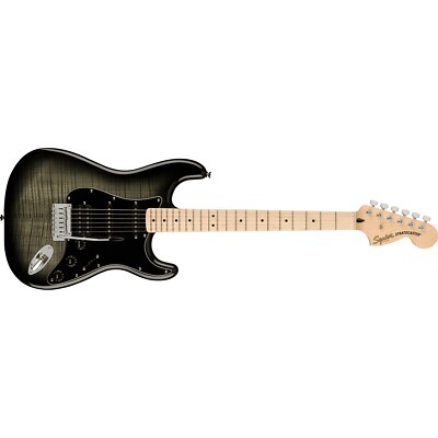 Fender Squier Affinity Series Stratocaster FMT HSS Guitar, Maple, Black Burst