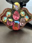 Signed 1989 Vintage Costume Jewelry  WENDY GELL Brooch Pin  Large