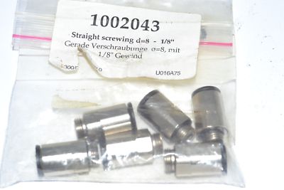 Lot of 6 NEW KNAPP 1002043 Straight Screwing Fitting d=8 1/8''