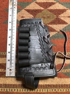 Fits: 45 70 Govt Black Leather Ammo Cartridge Rifle Stock Buttstock Cover USA