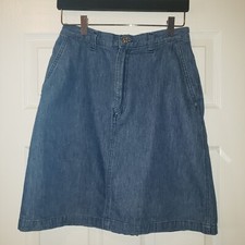 Vintage Ralph Lauren Women's Blue Jean Mini Skirt Size 6 Made in USA