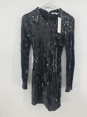 Sequin Dress ELIZABETH AND JAMES Siggy Black New With Tags
