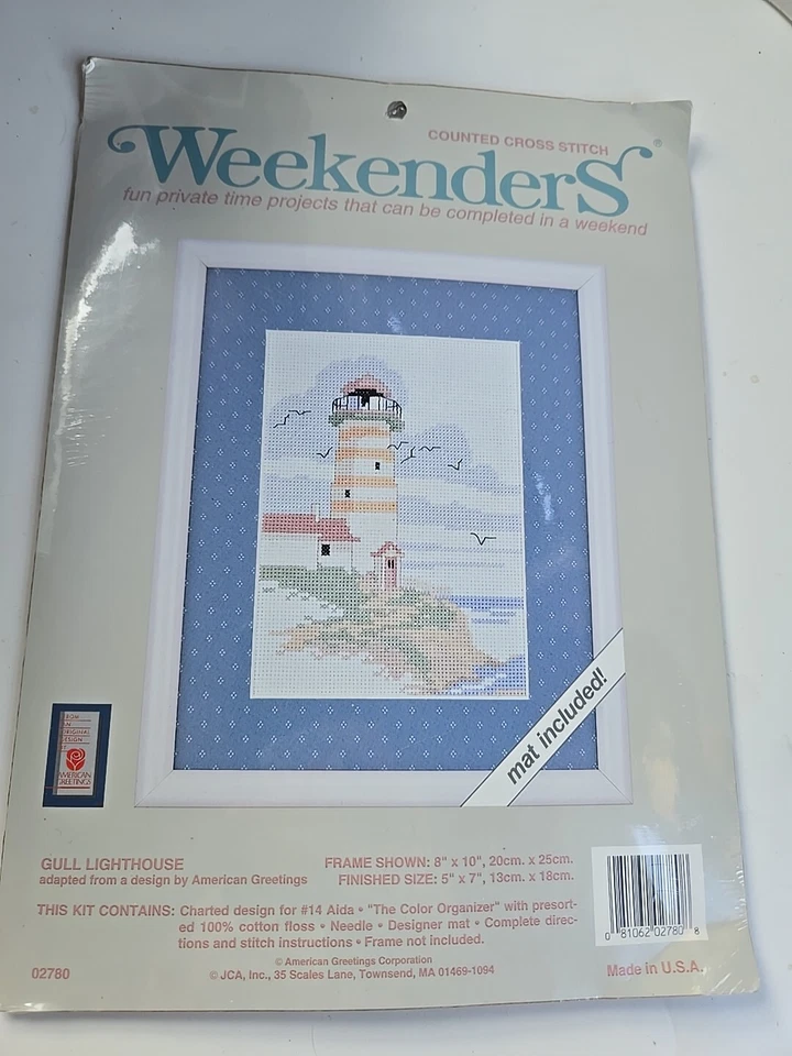 Kit Punto de Cruz Faro Gaviota Weekenders Nuevo De Colección 5 x 7 Foto 2 de 4