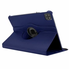 Leather Rotating Portfolio Stand Case DARK BLUE for iPad Pro 11" 2020/Air 4