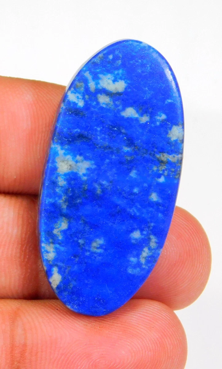 51.CT 100 NATURAL BLUE LAPIS LAZULI OVAL CABOCHON GEMSTONE 41x20x5MM BC 0380