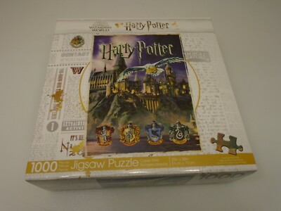 Puzzle NEW Harry Potter 1000 Piece Hedwig Hogwarts Castle School Crests Aquarius