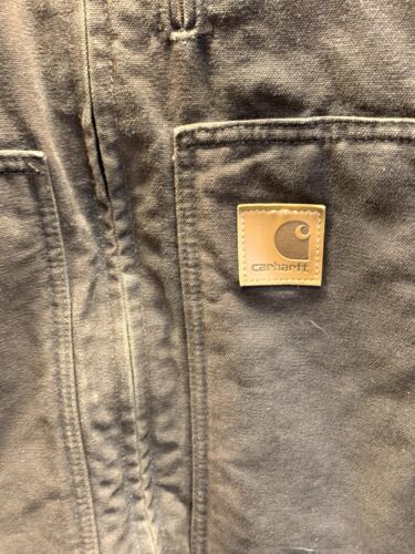 Vintage Heavy Duty Carhartt Coat Men's Size 2XL Brown Sherpa Lined RN 14806 - Picture 2 of 16