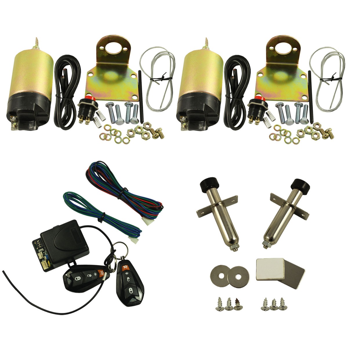 100lb 2 Door Shaved Door Handle Kit Popper Solenoid Street