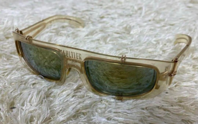 90s Jean Paul GAULTIER Vintage Sunglasses 56-6202 Clear Frame | eBay
