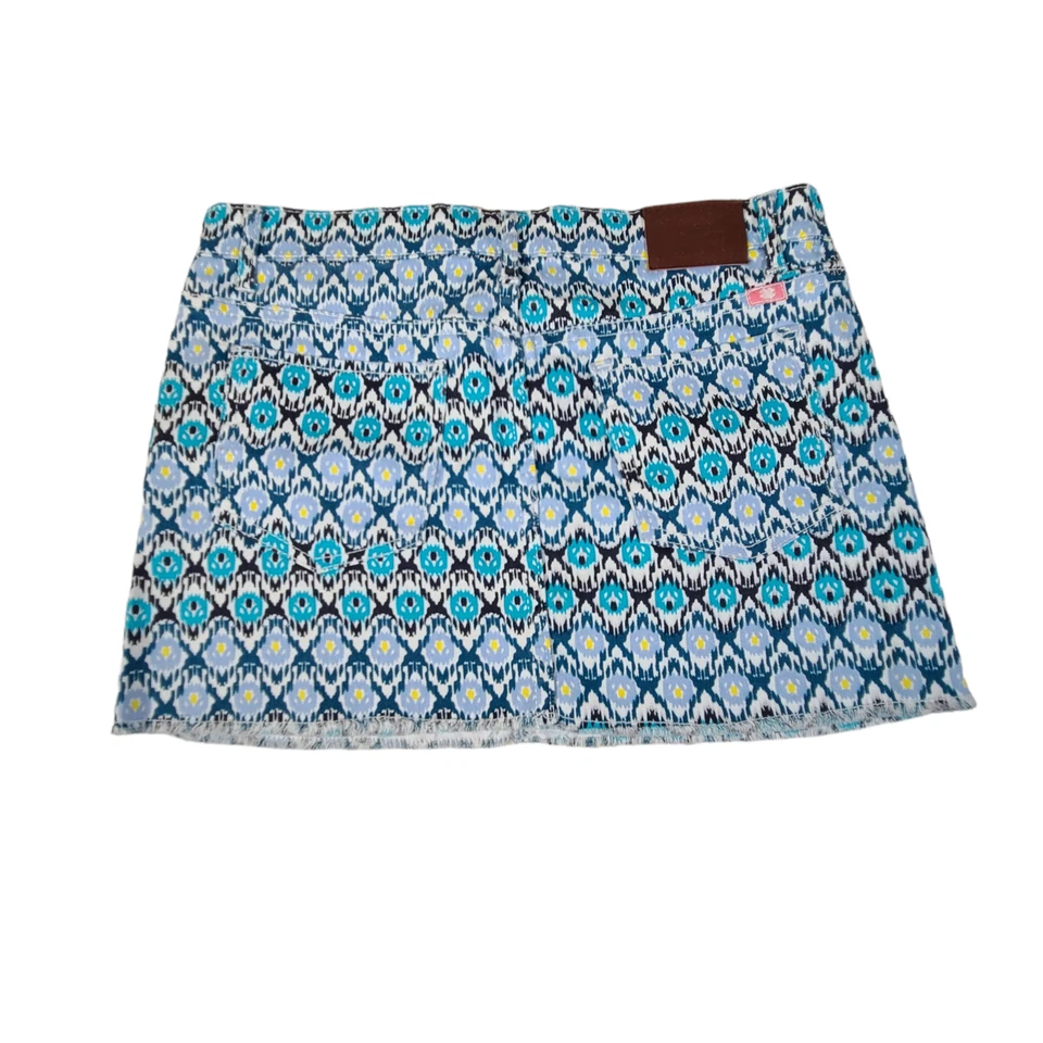 Minifalda Lucky Brand Niñas Talla 14 Sofía Multicolor Algodón Elastizado Azul Boho Foto 2 de 4