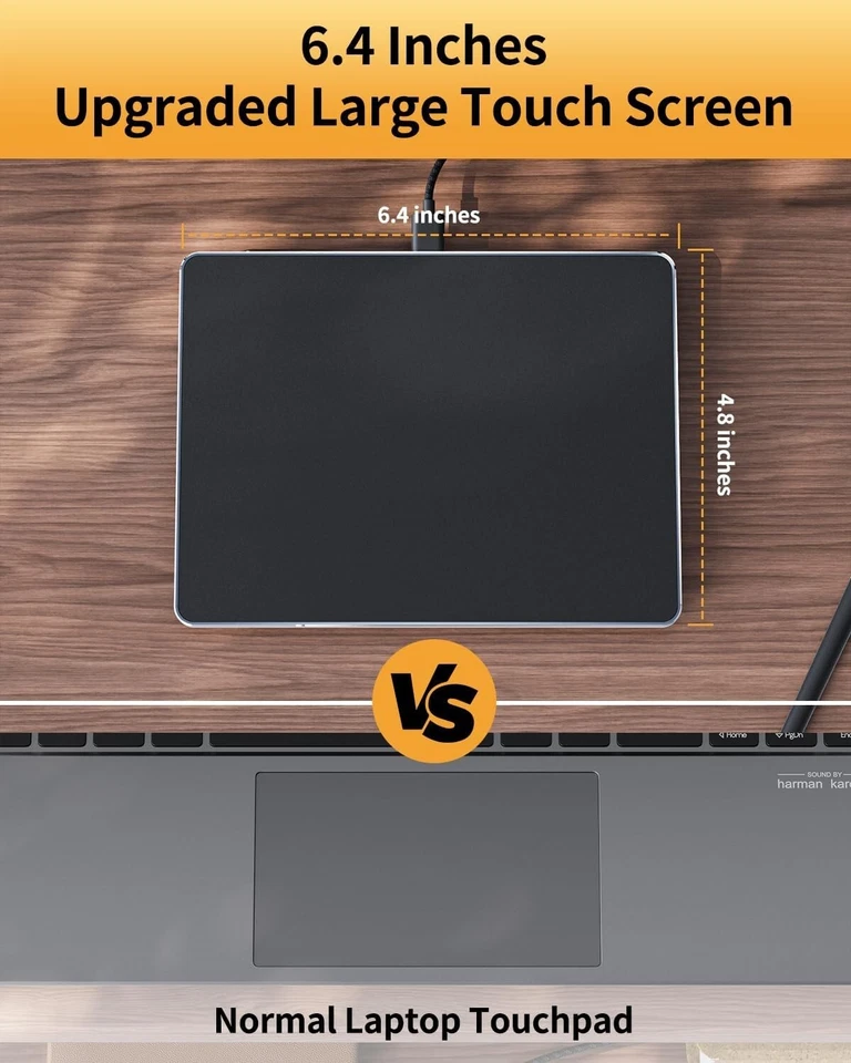 Aluminum Large Wired Trackpad Mouse with High Precision Navigation Ultra Slim - Image 3 of 4