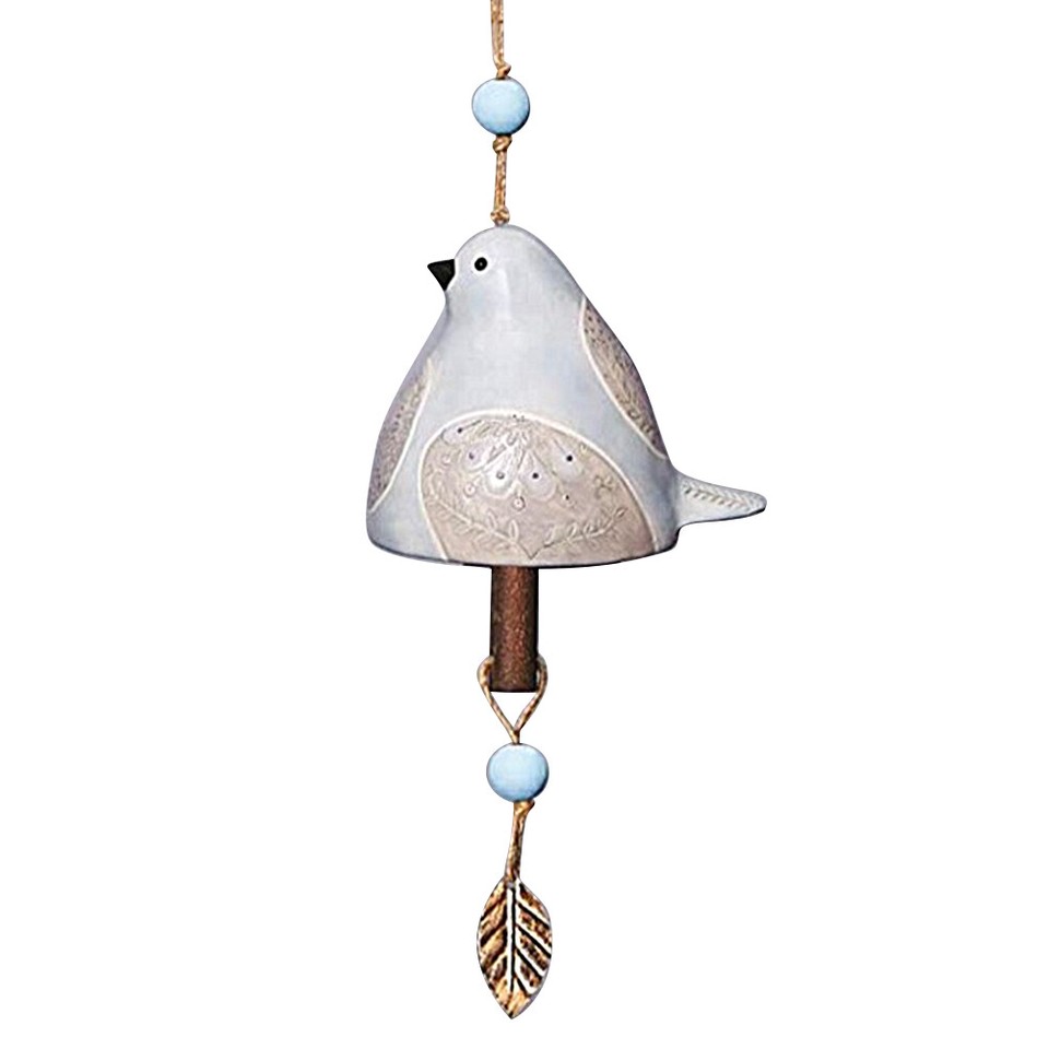Cute Wind Bell Hanging Ornaments Resin Bird Bell Chimes for Wall Window