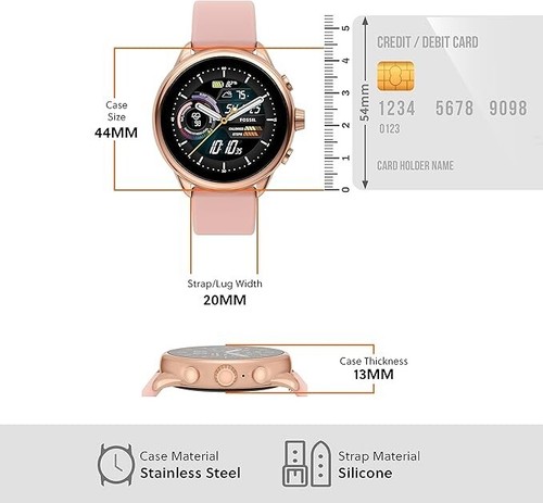 FOSSIL GEN 6 DISPLAY WELLNESS Touchscreen Smartwatch FTW4071 Women's Pink New - Photo 16 sur 17