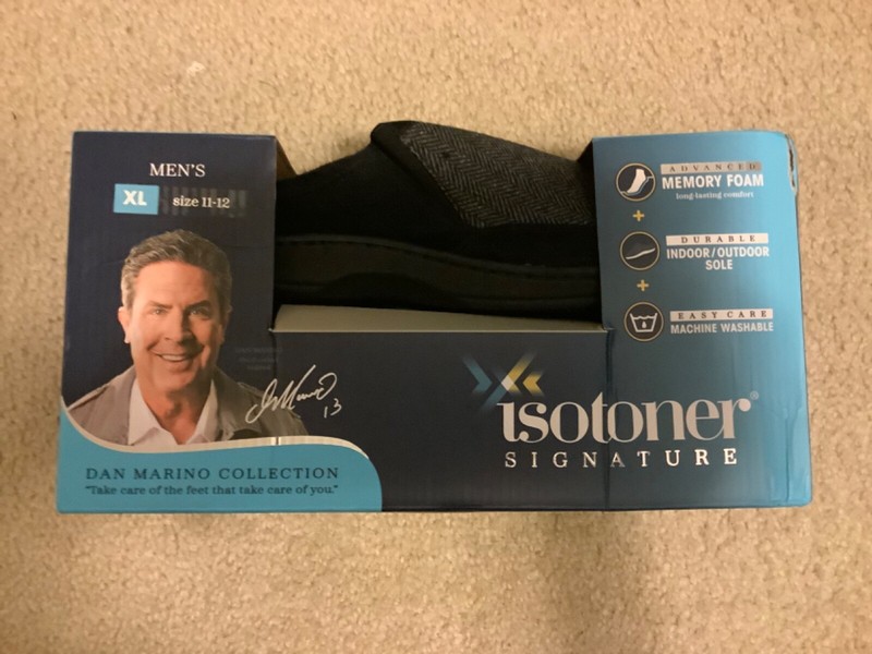 "Isotoner" SIGNATURE "Dan Marino Collection" Men's Slippers (XL) 11-12  NEW