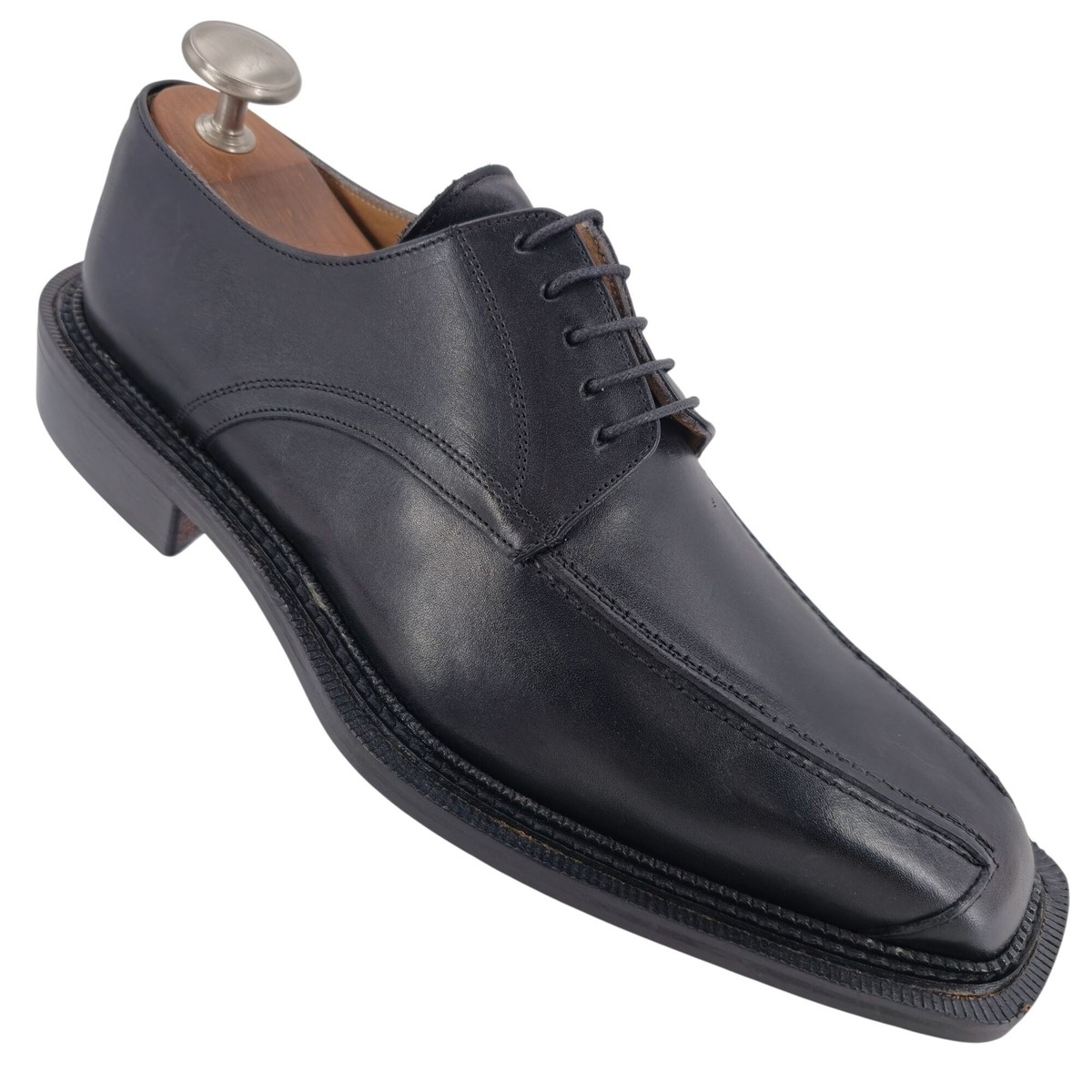New Italian Barley Shoemakers Men\'s Size 11 44 Black Leather Dress Shoes Oxfords New Italian Barley Shoemakers Men main image 4